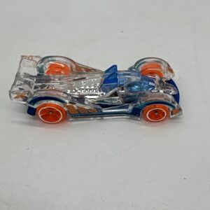 Hot Wheels Hi-Tech Missile 2013 Clear With Blue Orange Wheels 1/64 Loose Diecast